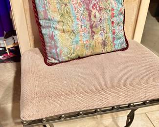 Wrought Iron Vanity Stool / Footstool