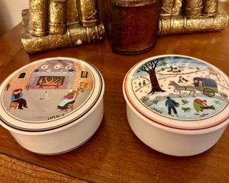 Vintage Villeroy Boch Naif trinket boxes