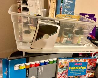 Assortment of paints for crafts