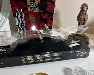 Andrew‘s manufacturing space Bill a magnetic kinetic desk sculpture called the talk of the galaxy