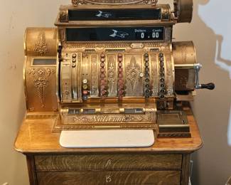 National Cash Register Co. Brass Cash Register in fantastic condition!