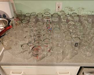 Tons of Collectible Glassware including Bar Glasses