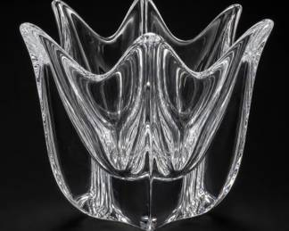 Orrefors Sculptural Glass Bowl