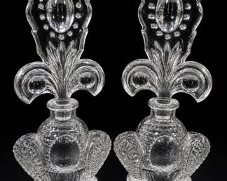 Pair of Decorative Glass Bottles