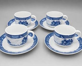 Pavilion Porcelain Cup-and-Saucer Group