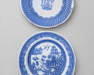 Spode Ceramic Willow & Portland Vase Plates