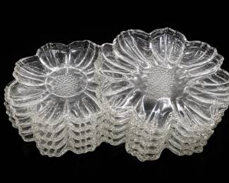 5Pc Flower-Shaped Glass Dishes