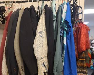 Men's, woman's jackets, scarvesmen's/ woman's jackets & dresses