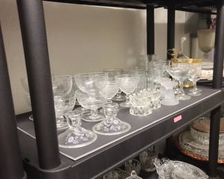 Vintage and antique desert and glassware