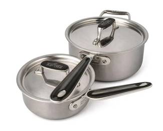 All-Clad Stainless Steel Cookware Set
Price: $225.00
Condition: Good
All-Clad multipiece set, more than whats picture