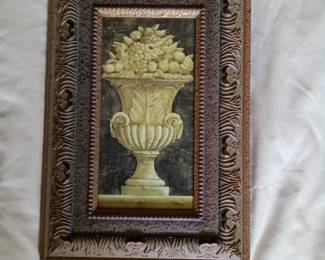 Vintage Style Framed Classical Fruit Urn Print ( Stunning Frame)