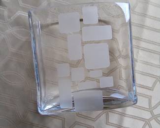 Etched Glass Vase