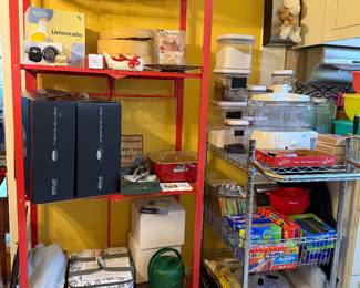 Lots of quality Kitchenware , rolling chrome cart