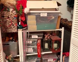 Holiday Decor Closet, not sorted yet
