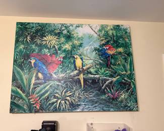 Large Tropical Bird Painting