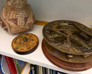 Pottery, Brass Compass