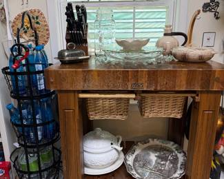 Boos Rolling Butcher Block Island