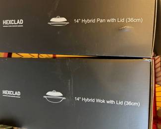 New in Box Hexclad Wok and Pan with Lid.