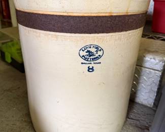 Love Field Dallas Pottery Crock