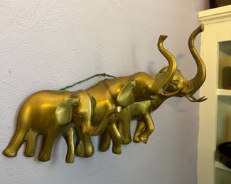 Brass Elephant wall Decor