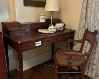 Vtg Wooden Desk, Vtg Wooden Chair
