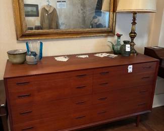 Danish Teak MCM Dresser, Mirror 