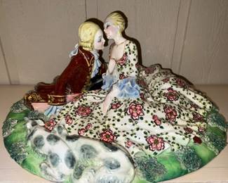 Antique Capodimonte porcelain figurine