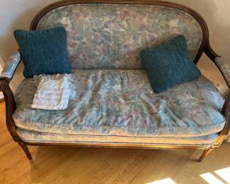 Vintage floral settee