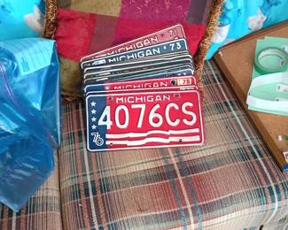 vintage 70s License plates