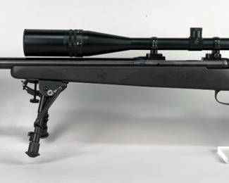 Savage 12 .223 Rem Bolt Action Rifle SN# F673657, Tasco 8-32x44 Scope, Bipod