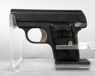 Colt Automatic Pocket .25 Cal Pistol SN# 208548, Paperwork, With Leather Holster, In Leather Case