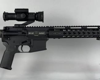 Anderson Mfg. AM-15 .300 Blk Rifle SN# 16166370, Custom Built, Anderson 7576-T6 Aluminum Upper And Lower, 16" Midweight Melonite Nitrate Bbl, Keyymod Handguard, Millet Red Dot Scope, Adjustable Stock, Faux Non-Functioning Suppressor