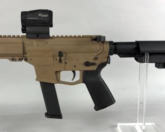 CMMG MkGs 9mm Pistol SN# FLS04277, Sig Sauer Romeo5XDR Sight, Adjustable Brace
