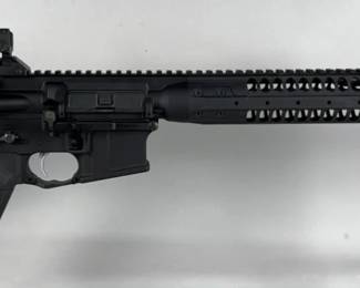 LWRC International M61C 5.56 Nato Rifle SN# 24-86202, Flip Up Peep Sights, Adjustable Stock