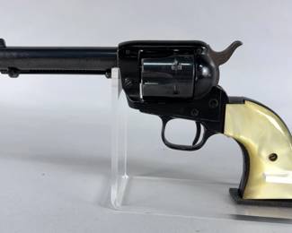 Colt Frontier Scout '62 .22 LR 6-Shot Revolver SN# 29751P, Pearl Grips, Single Action, In Wood Presentation Box