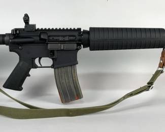 Anderson Mfg. AM-15 5.56 Nato Rifle SN# 21131007, Flip Up Rear Peep Sight, Adjustable Stock, Canvas Sling