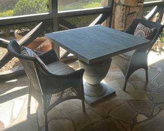 Zinc patio set 3’square