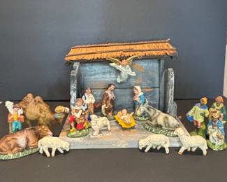 Vintage Fontanini Nativity Set Italy