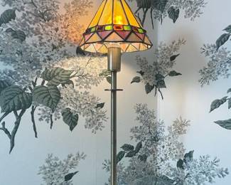 Mission Style Stained Glass Accent Lamp