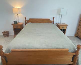 Solid Maple Spindle Post Bed Frame