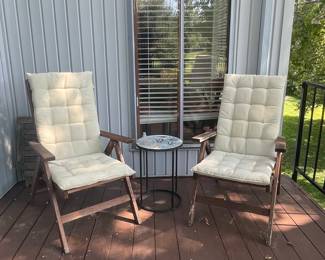 Outdoor Folding Chairs with Cushion