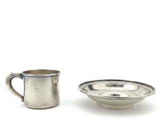 Sterling Silver Baby Cup and Bowl