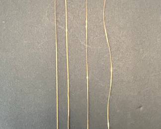 14k Yellow Gold Box Chain Necklace and 14k Yellow Gold Snake Chain Necklace