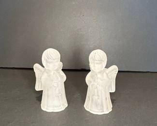 Frosted Glass Angel Figurines