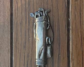 Vintage Sterling Silver Golf Bag Charm
