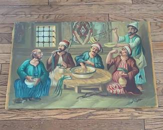 Mid-Century Middle Eastern Genre Painting