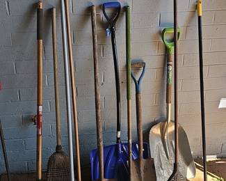 Garden and Snow Tools including Ames Shovel and Husky Shovel