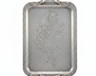 Rodney Kent Hand Wrought Tulip Serving Tray