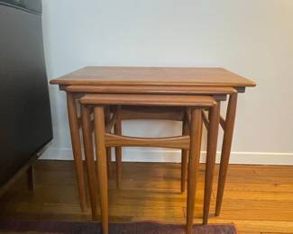 MCM Vintage Danish Teak Nesting Table Set