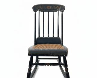 Vintage L. Hitchcock Stenciled Rocking Chair
